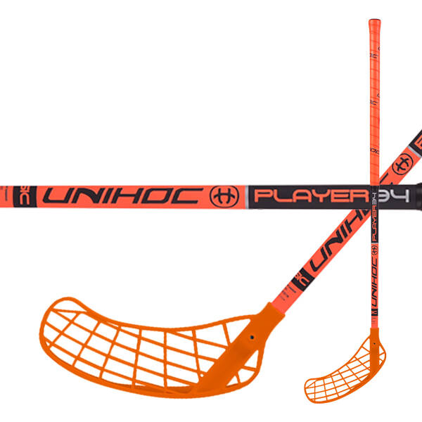 Unihoc Player 34 neon orange/black