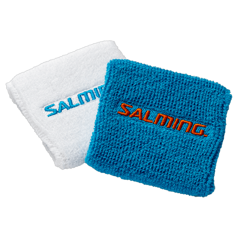 Salming Wristband Short 2-pack White/CyanBlue