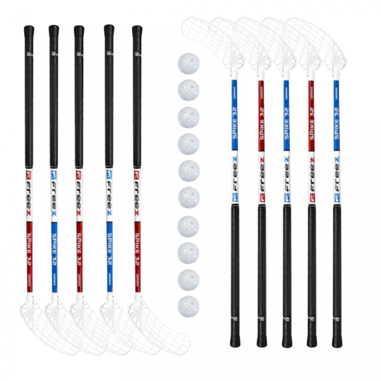 Florbalový set Freez Spike 32 round MB 85cm (10 hokejek)