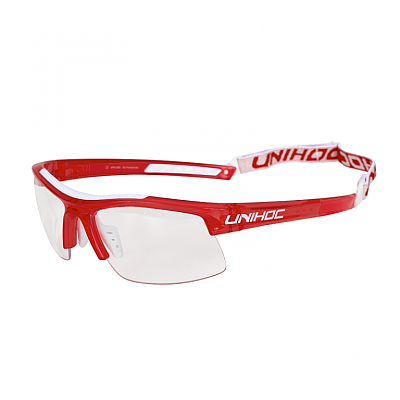 Unihoc okuliare Energy kids crystal red/white