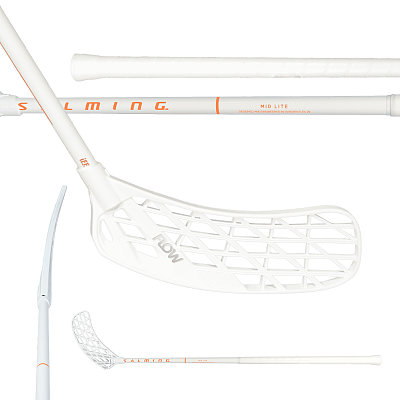 Salming Flow Midlite 32 JR White/Nectarine