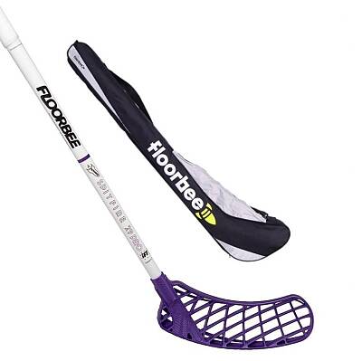 Floorbee SpitFire 29 Carbon PRO light white/purple + Stickbag